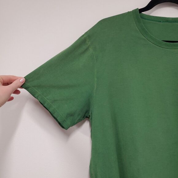 Lululemon Men T Shirt Pima Cotton Basic Green XL Crew Neck Athletic Gym - Picture 4 of 7